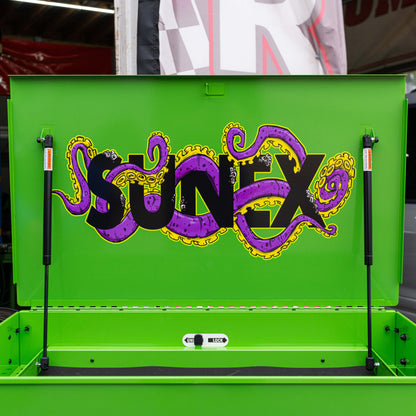 TONY SQUINDO – CTOOLU – 39" 6 DRAWER PREMIUM SERVICE CART – LIME GREEN