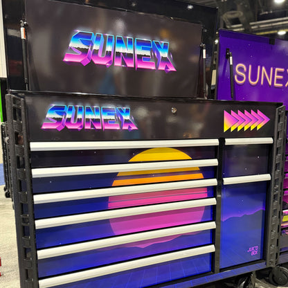 SYNTH DESIGNED JUIC’D BOX 50” 7 DRAWER POWERED CART - BLACK