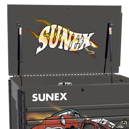 TONY SQUINDO – SPEED DEMON – 39" 6 DRAWER PREMIUM SERVICE CART – GRAY