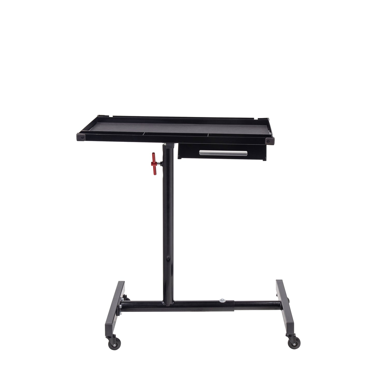 DELUXE ADJUSTABLE WORK TABLE WITH DRAWER - BLACK