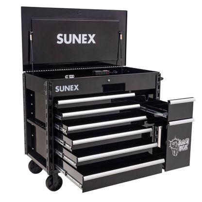 SUNEX TOOLS JUIC'D BOX 50" 7 DRAWER POWERED CART - 8065PCBK
