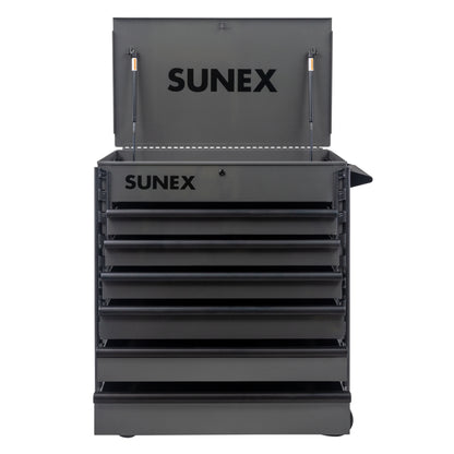 39" 6 DRAWER PREMIUM SERVICE CART – GRAY