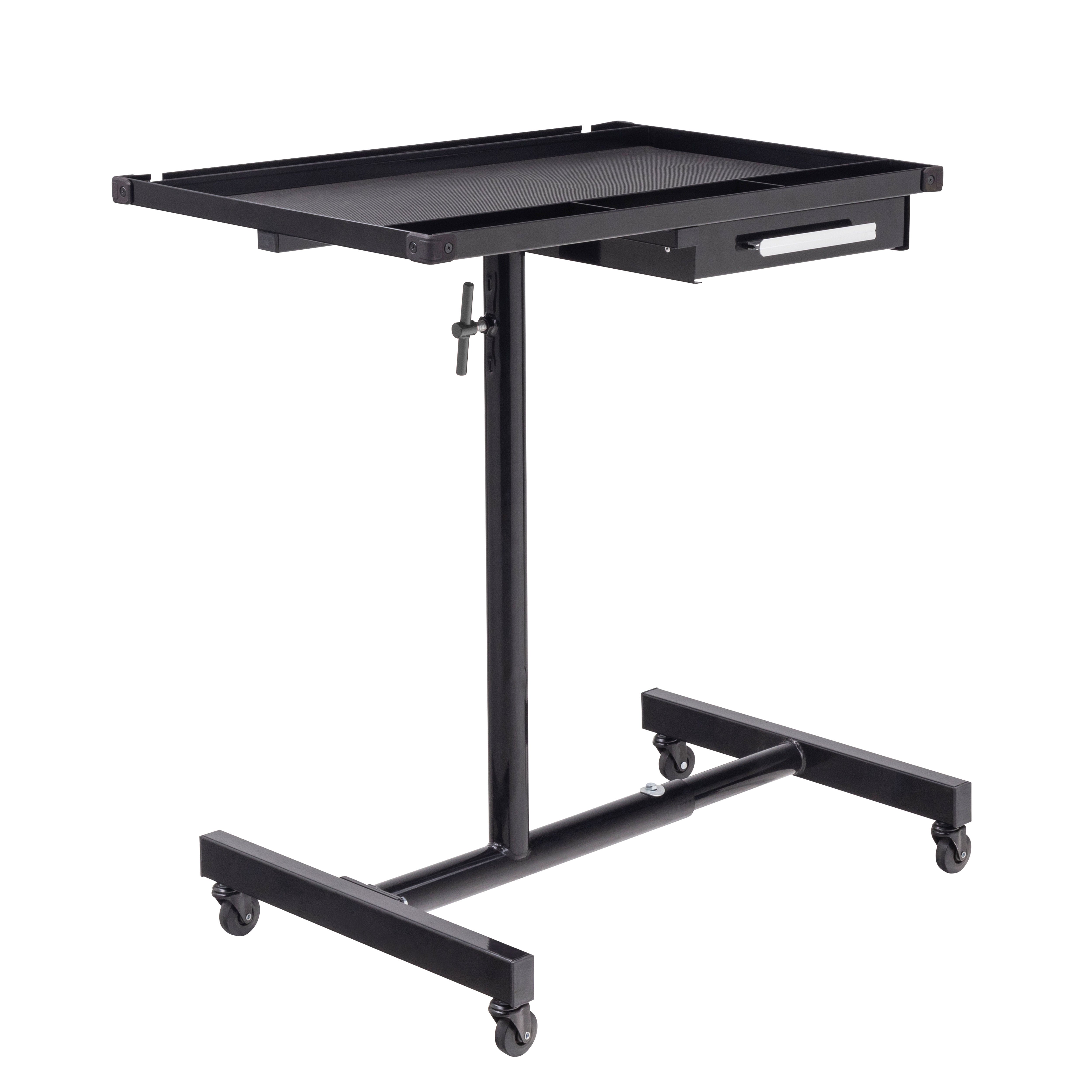Deluxe Adjustable Work Table with Drawer (Black) – SUNEX Tools