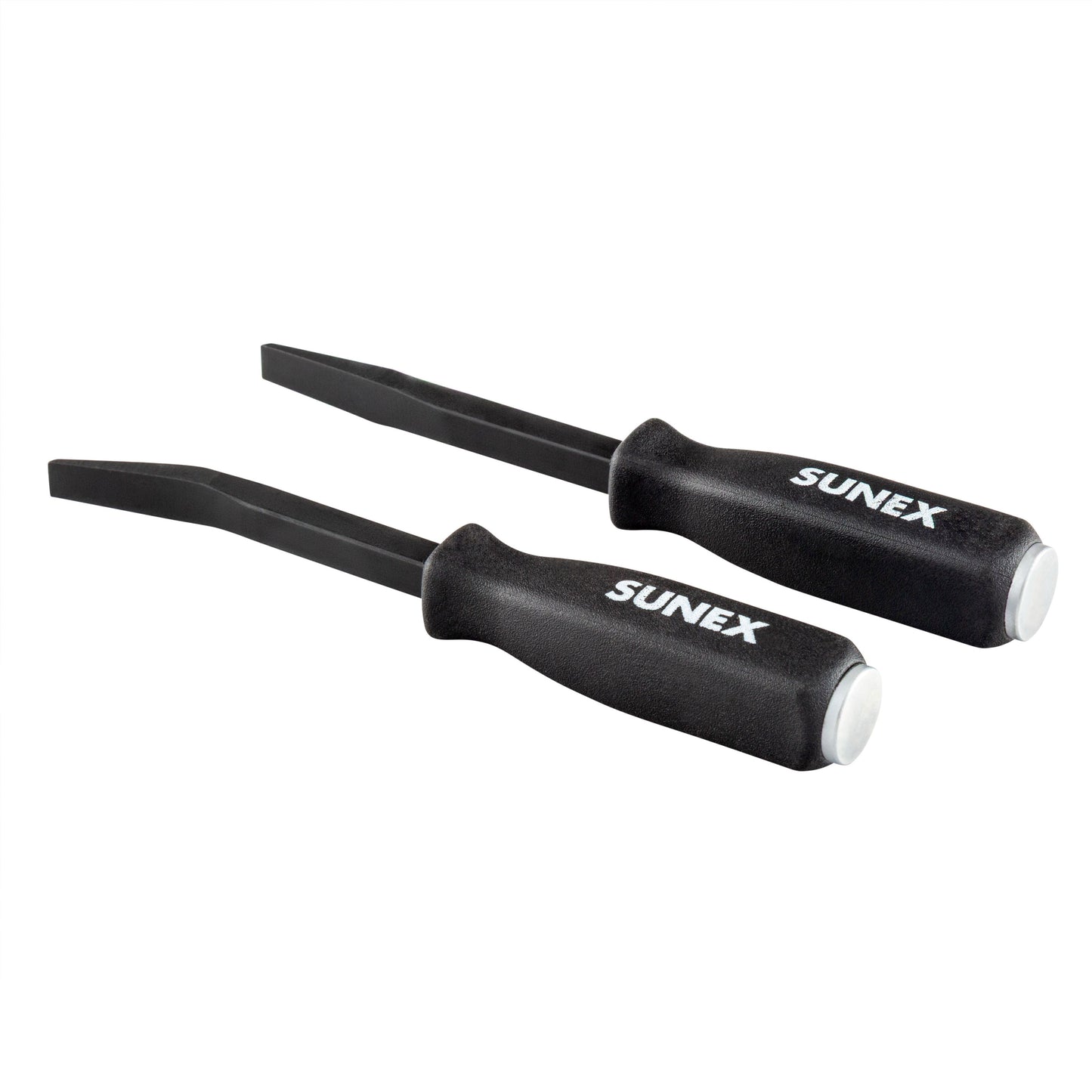 2 PIECE MINI MULTI TIP PRY BAR SET WITH STRIKING CAPS (STRAIGHT & CURVED TIP)