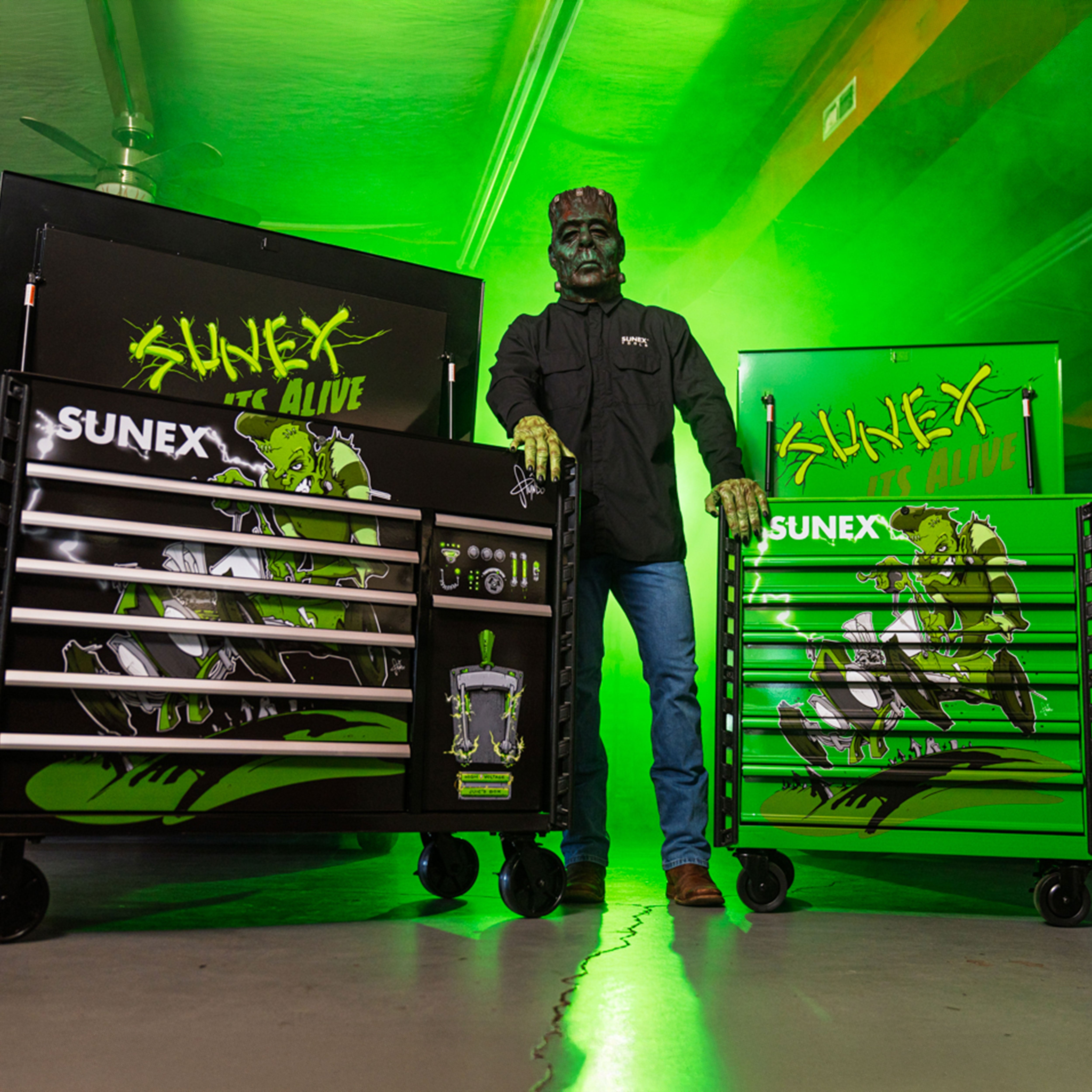 Tony Squindo “Its Alive” Premium Full Drawer Service Cart - Lime