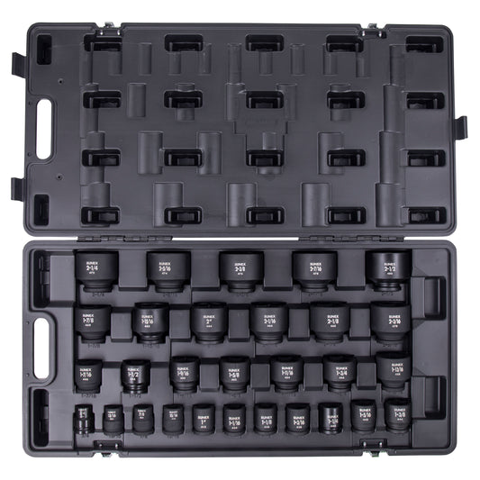3/4" DRIVE SAE 6 POINT STANDARD 29-PIECE IMPACT SOCKET SET