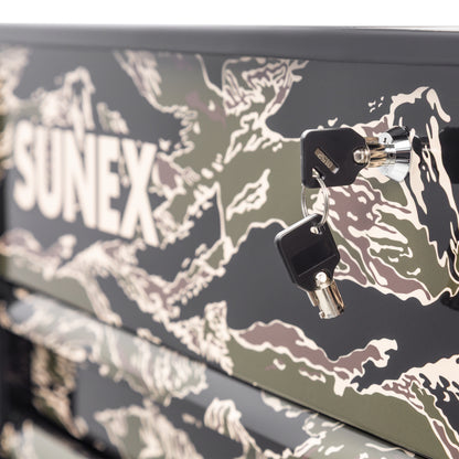 SHADOW TIGER CAMOUFLAGE - JUIC’D BOX 50" 7 DRAWER POWERED CART – BLACK