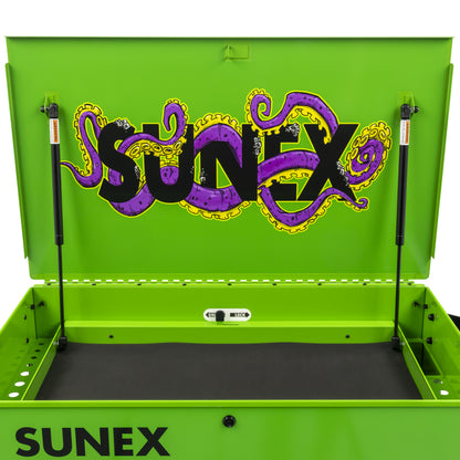 TONY SQUINDO – CTOOLU – 39" 6 DRAWER PREMIUM SERVICE CART – LIME GREEN