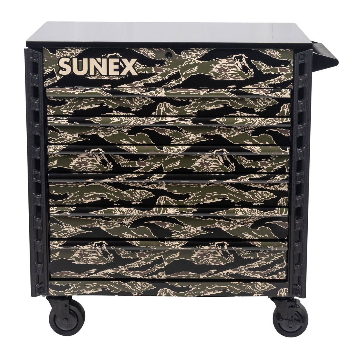 SHADOW TIGER CAMOUFLAGE – 39" 6 DRAWER PREMIUM SERVICE CART – BLACK
