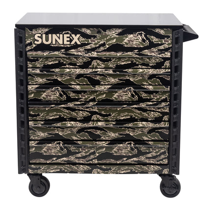 SHADOW TIGER CAMOUFLAGE – 39" 6 DRAWER PREMIUM SERVICE CART – BLACK