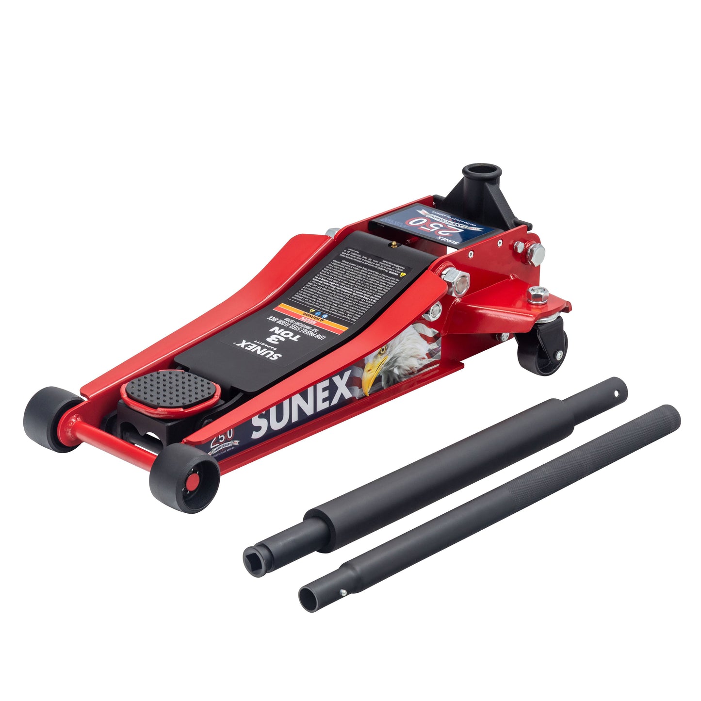 AMERICAN EAGLE 250TH 3 TON STEEL LOW PROFILE FLOOR JACK