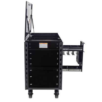 SHADOW TIGER CAMOUFLAGE - JUIC’D BOX 50" 7 DRAWER POWERED CART – BLACK