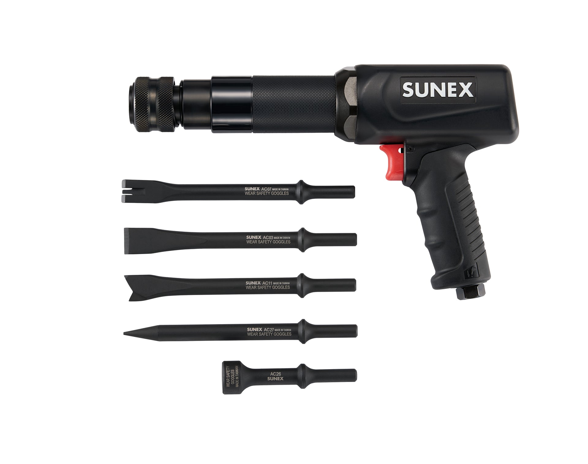 8 Pcs Heavy Duty Smoothing Air Hammer Pneumatic Chisel Bits Tools 0.401