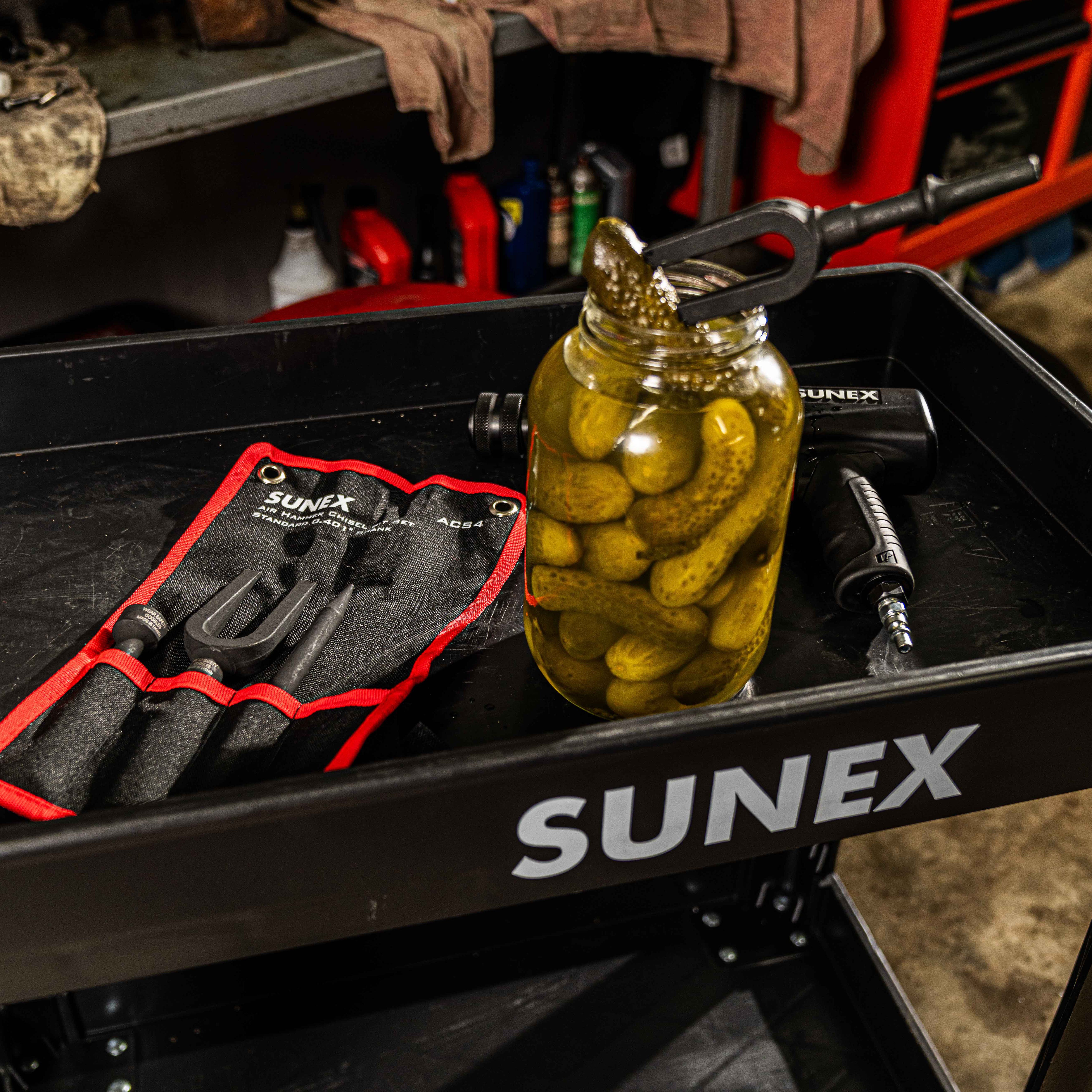 Air Hammer Chisel Pneumatic Separator 4 Piece Set In Portable Tool