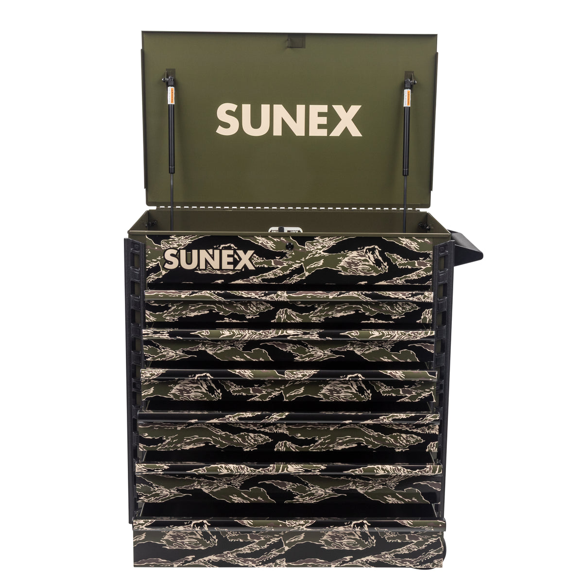 SHADOW TIGER CAMOUFLAGE – 39" 6 DRAWER PREMIUM SERVICE CART – OLIVE DRAB GREEN