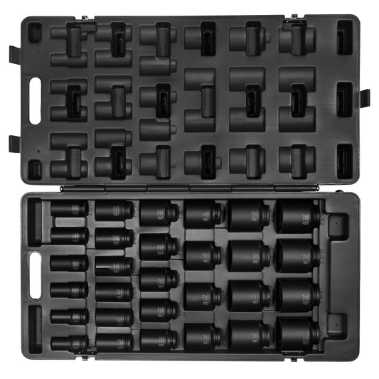 3/4" DRIVE SAE 6 POINT DEEP 29-PIECE IMPACT SOCKET SET