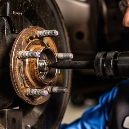 AIR HAMMER CHISEL PNEUMATIC SEPARATOR 4 PIECE SET IN PORTABLE TOOL ROLL