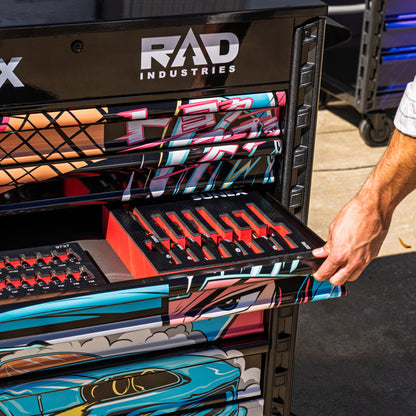 RAD DAN MANGA - 39" 6 DRAWER PREMIUM SERVICE CART – BLACK