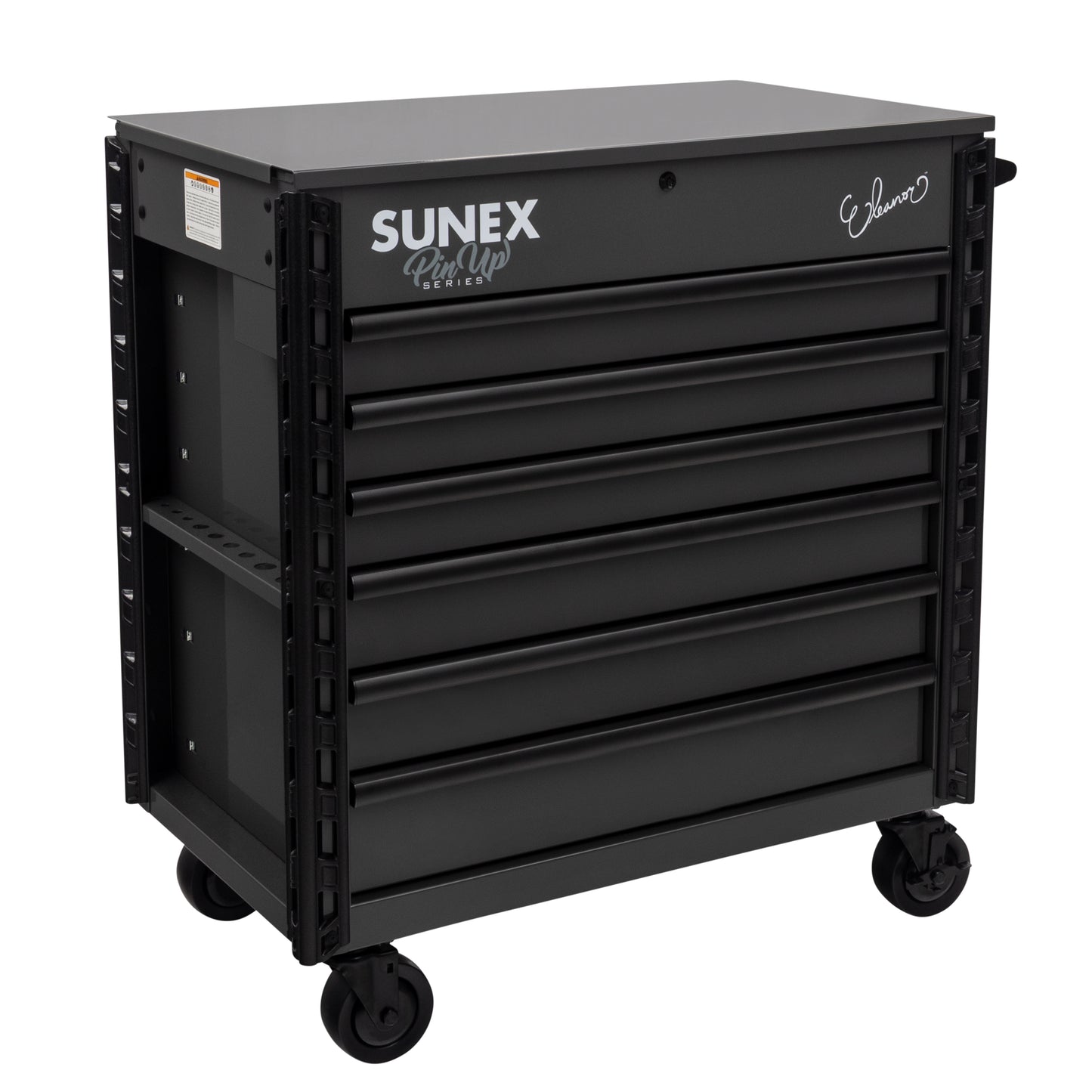 PIN-UP SERIES “ELEANOR” – 39" 6 DRAWER PREMIUM SERVICE CART – SIREN SMOKE