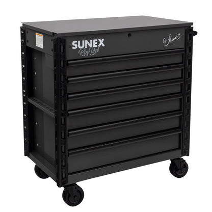 PIN-UP SERIES “ELEANOR” – 39" 6 DRAWER PREMIUM SERVICE CART – SIREN SMOKE