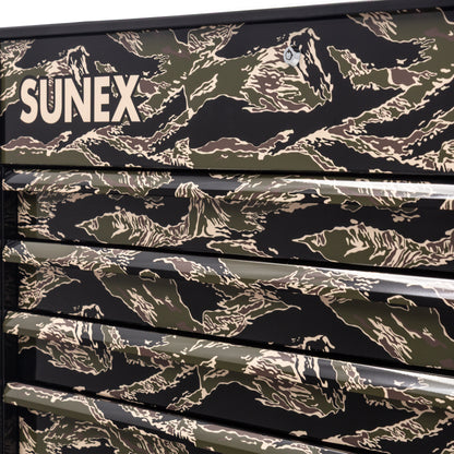 SHADOW TIGER CAMOUFLAGE - JUIC’D BOX 50" 7 DRAWER POWERED CART – BLACK