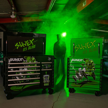 TONY SQUINDO “ITS ALIVE” PREMIUM FULL DRAWER SERVICE CART - LIME GREEN