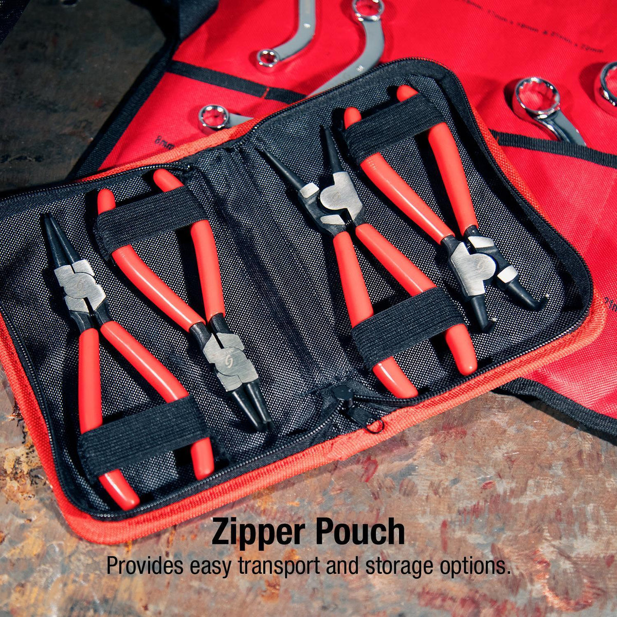 Cal-Van Tools #148 Internal Snap Ring Pliers Set – 4 Interchangeable Points – Made In USA