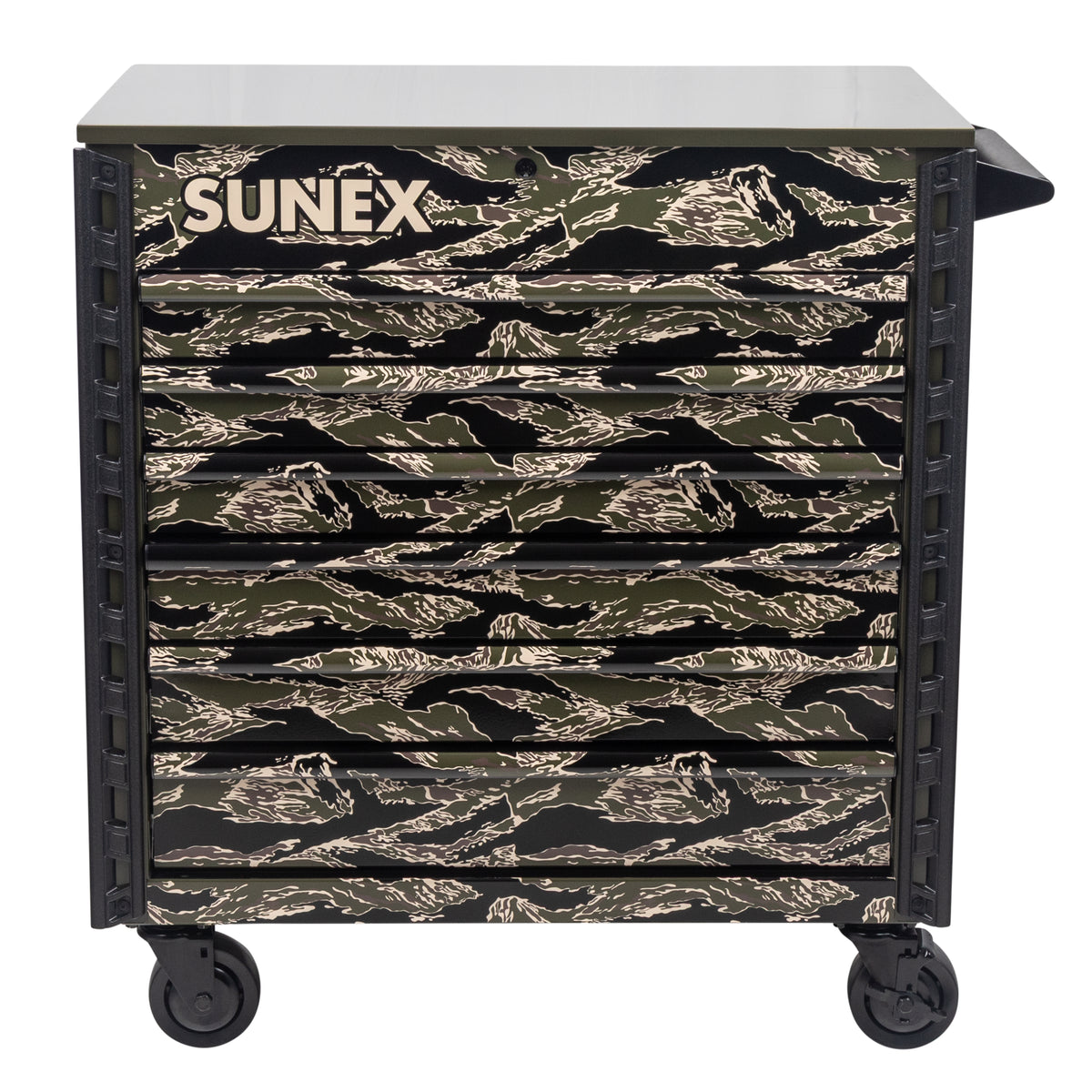 SHADOW TIGER CAMOUFLAGE – 39" 6 DRAWER PREMIUM SERVICE CART – OLIVE DRAB GREEN