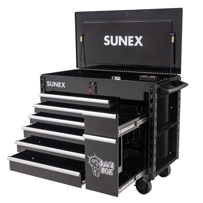 SUNEX TOOLS JUIC'D BOX 50" 7 DRAWER POWERED CART - 8065PCBK