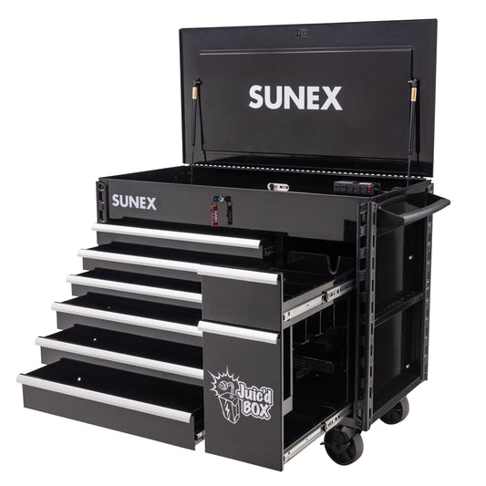 SUNEX TOOLS JUIC'D BOX 50" 7 DRAWER POWERED CART - 8065PCBK