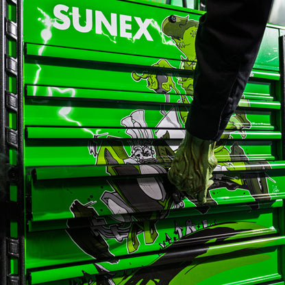 TONY SQUINDO “ITS ALIVE” PREMIUM FULL DRAWER SERVICE CART - LIME GREEN