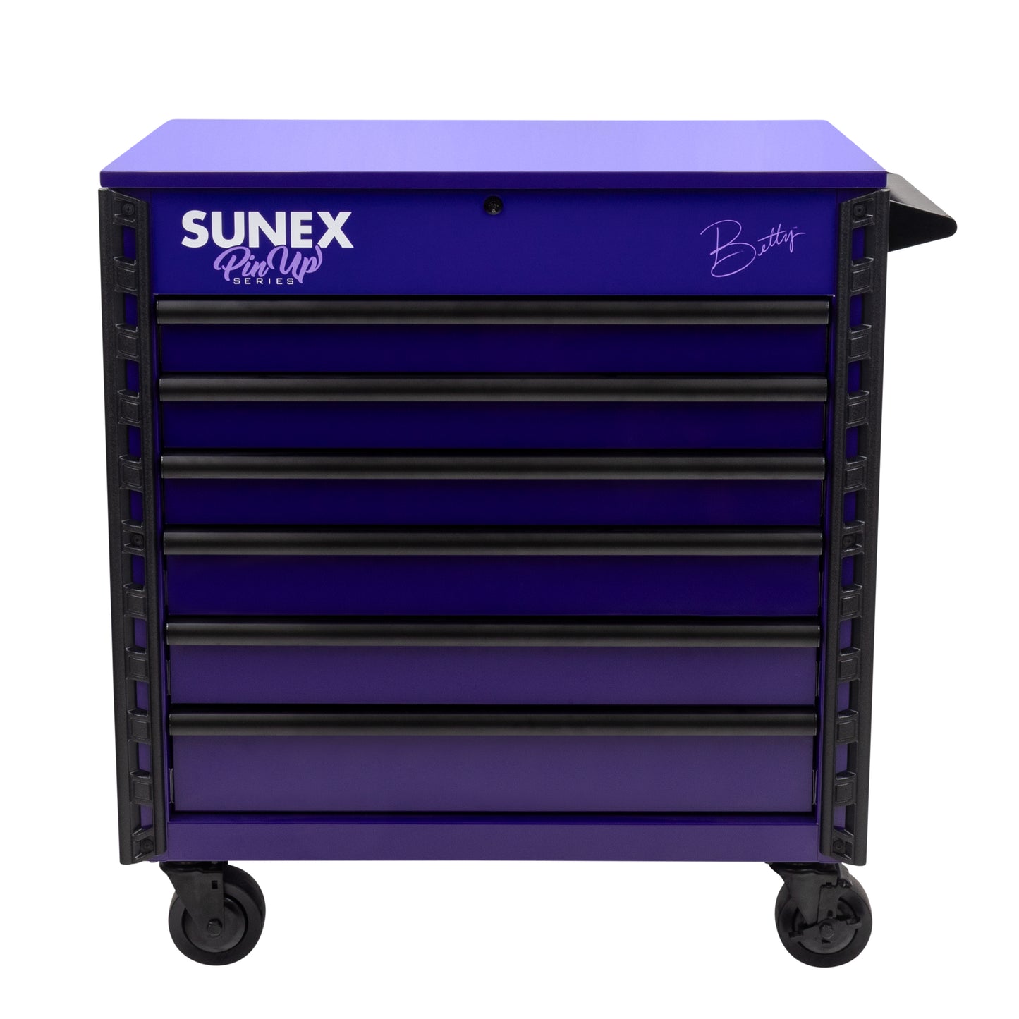 PIN-UP SERIES “BETTY” – 39" 6 DRAWER PREMIUM SERVICE CART – PIN-UP PLUM