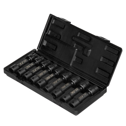1/2" DRIVE METRIC 12 POINT DRIVELINE LIMITED CLEARANCE UNIVERSAL 9-PIECE IMPACT SOCKET SET