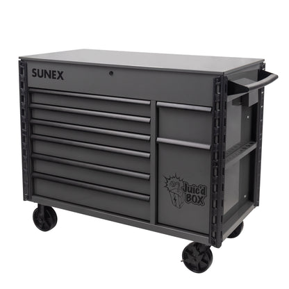 JUIC’D BOX 50" 7 DRAWER POWERED CART – GRAY
