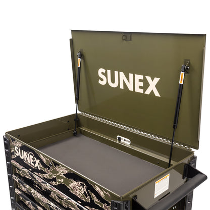 SHADOW TIGER CAMOUFLAGE – 39" 6 DRAWER PREMIUM SERVICE CART – OLIVE DRAB GREEN