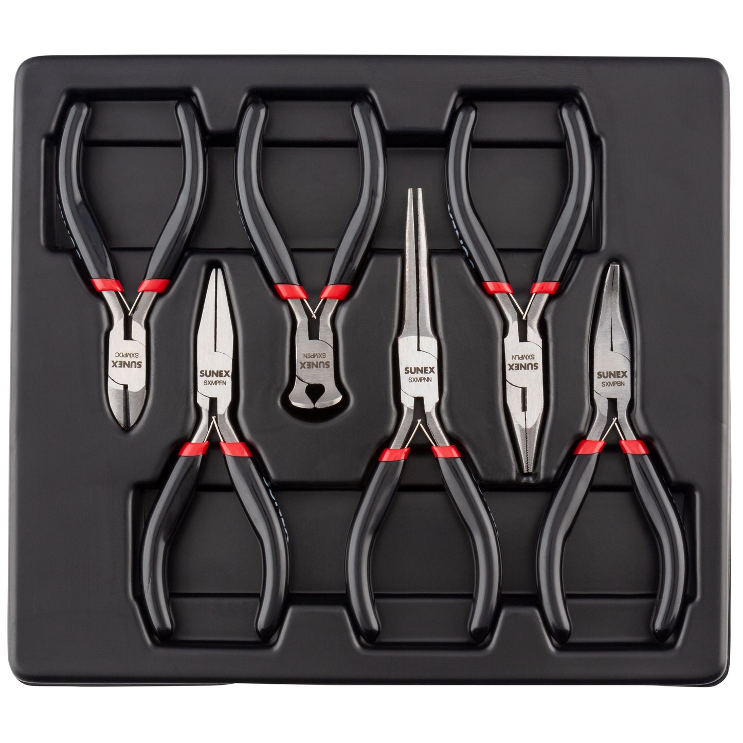 6 PIECE MINI PLIERS SET IN STORAGE TRAY