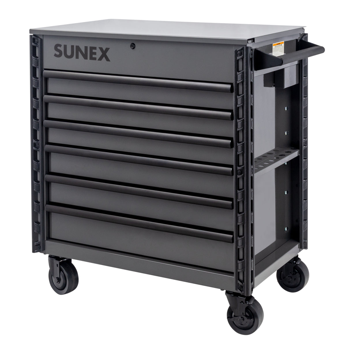 39" 6 DRAWER PREMIUM SERVICE CART – GRAY