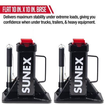22 TON HEAVY DUTY LOCKING PIN JACK STANDS (PAIR)