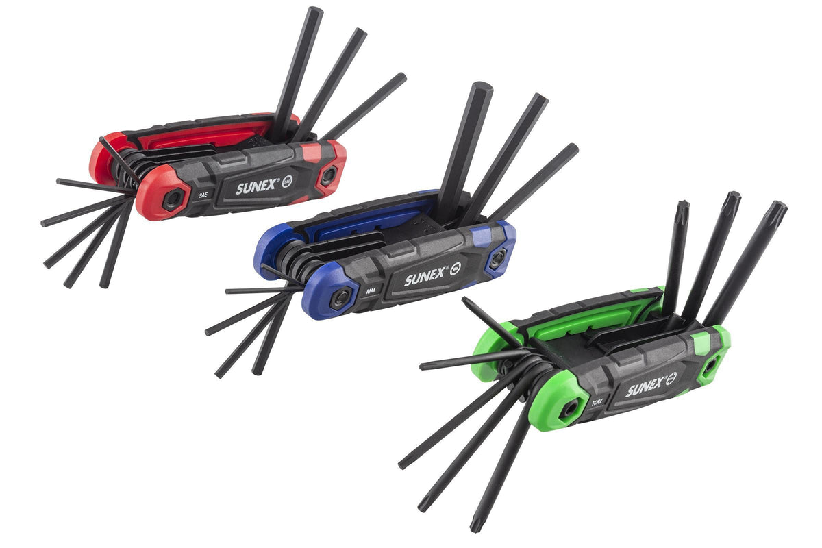 Eklind 20911 SAE 9-Piece Fold-Up Hex Key Set - Standard Inch Sizes