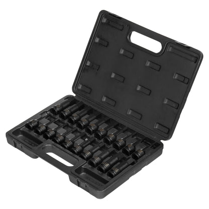 1/2" DRIVE SAE & METRIC 20-PIECE HEX IMPACT BIT SOCKET SET