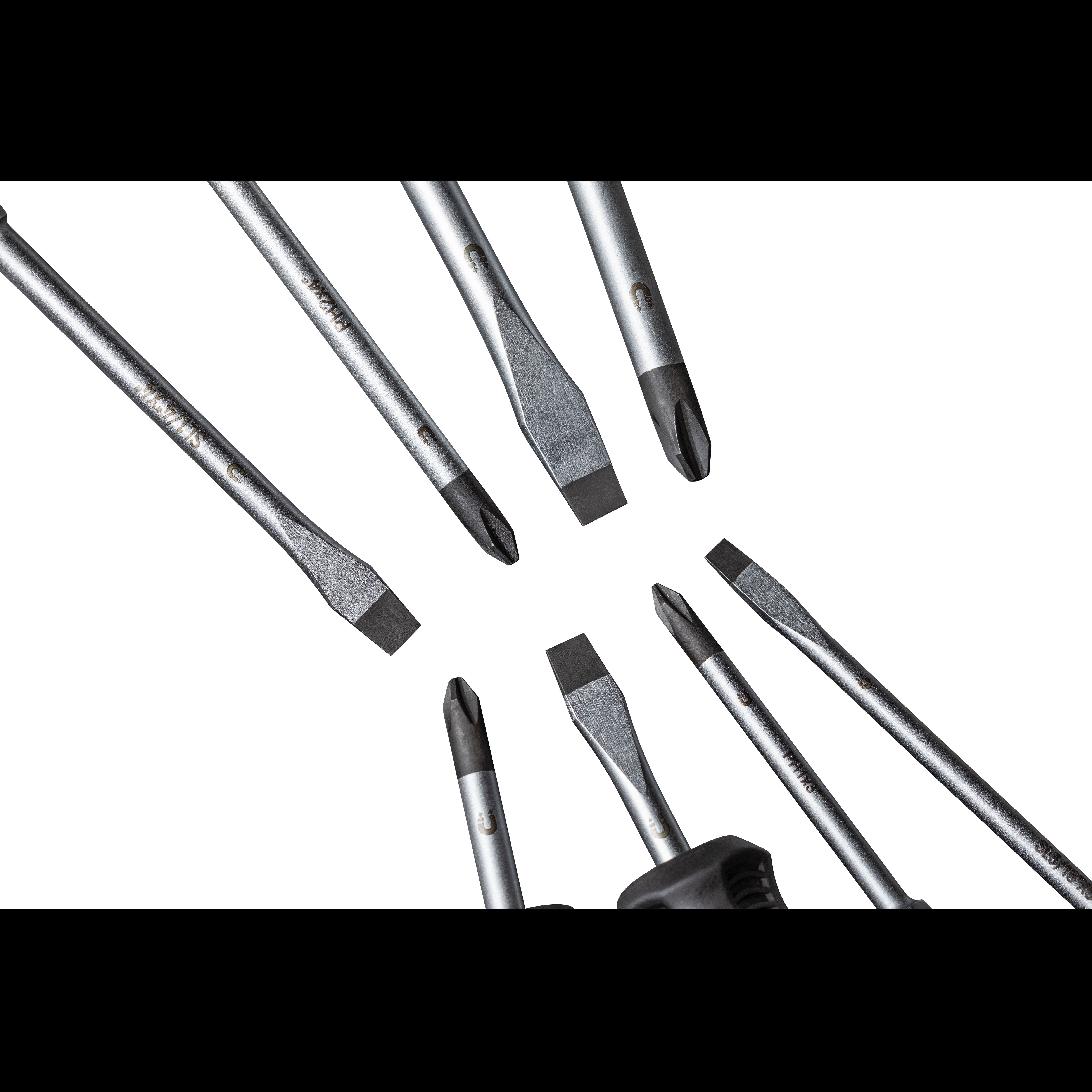 Phillips® & Slotted Magnetic 8 Piece Screwdriver Set In Eva Foam