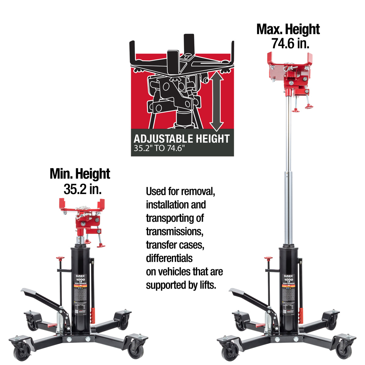 1000-POUND TELESCOPIC TRANSMISSION JACK