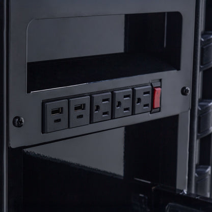 TONY SQUINDO “57 CHEVY” JUIC’D BOX 50” 7 DRAWER POWERED CART - BLACK