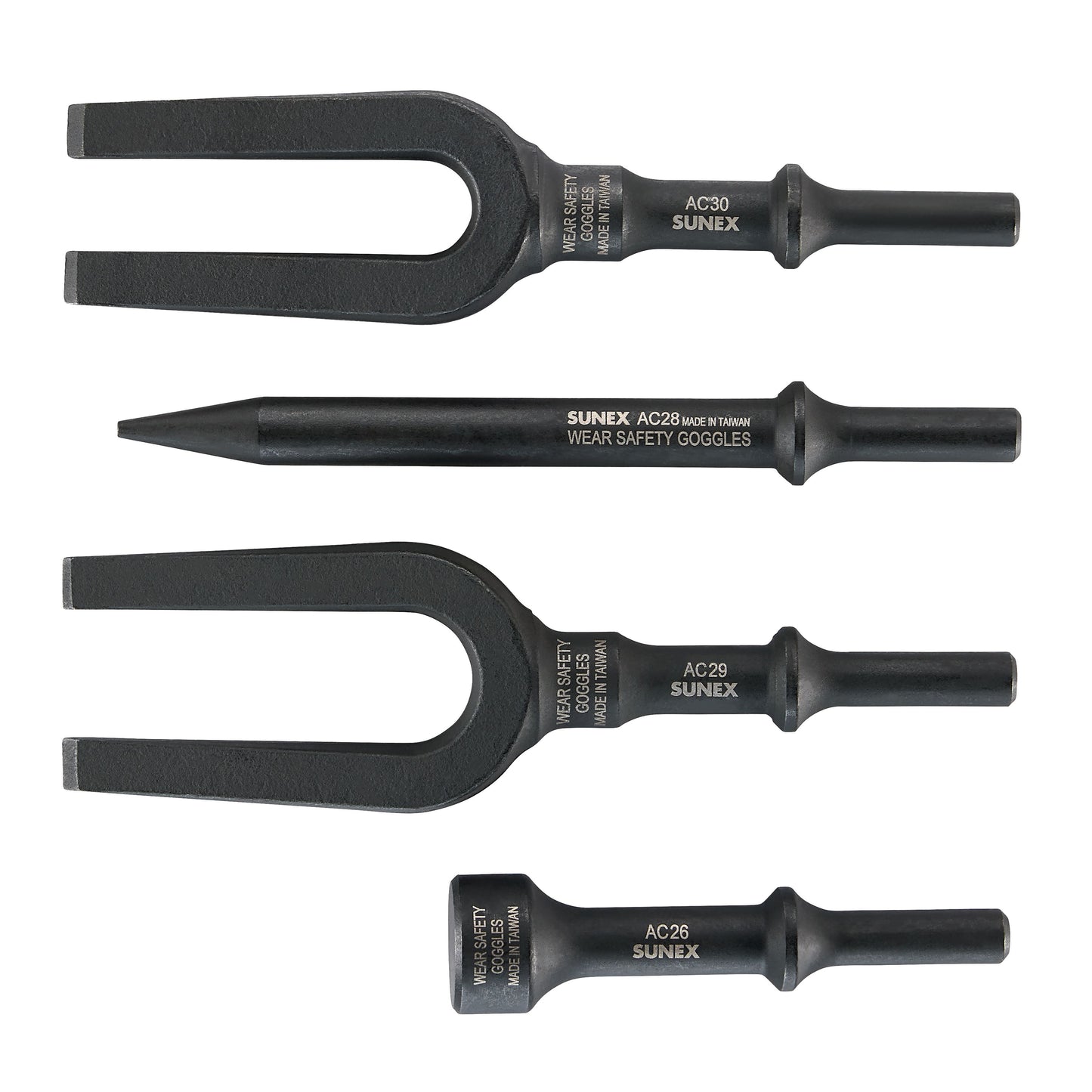 AIR HAMMER CHISEL PNEUMATIC SEPARATOR 4 PIECE SET IN PORTABLE TOOL ROLL