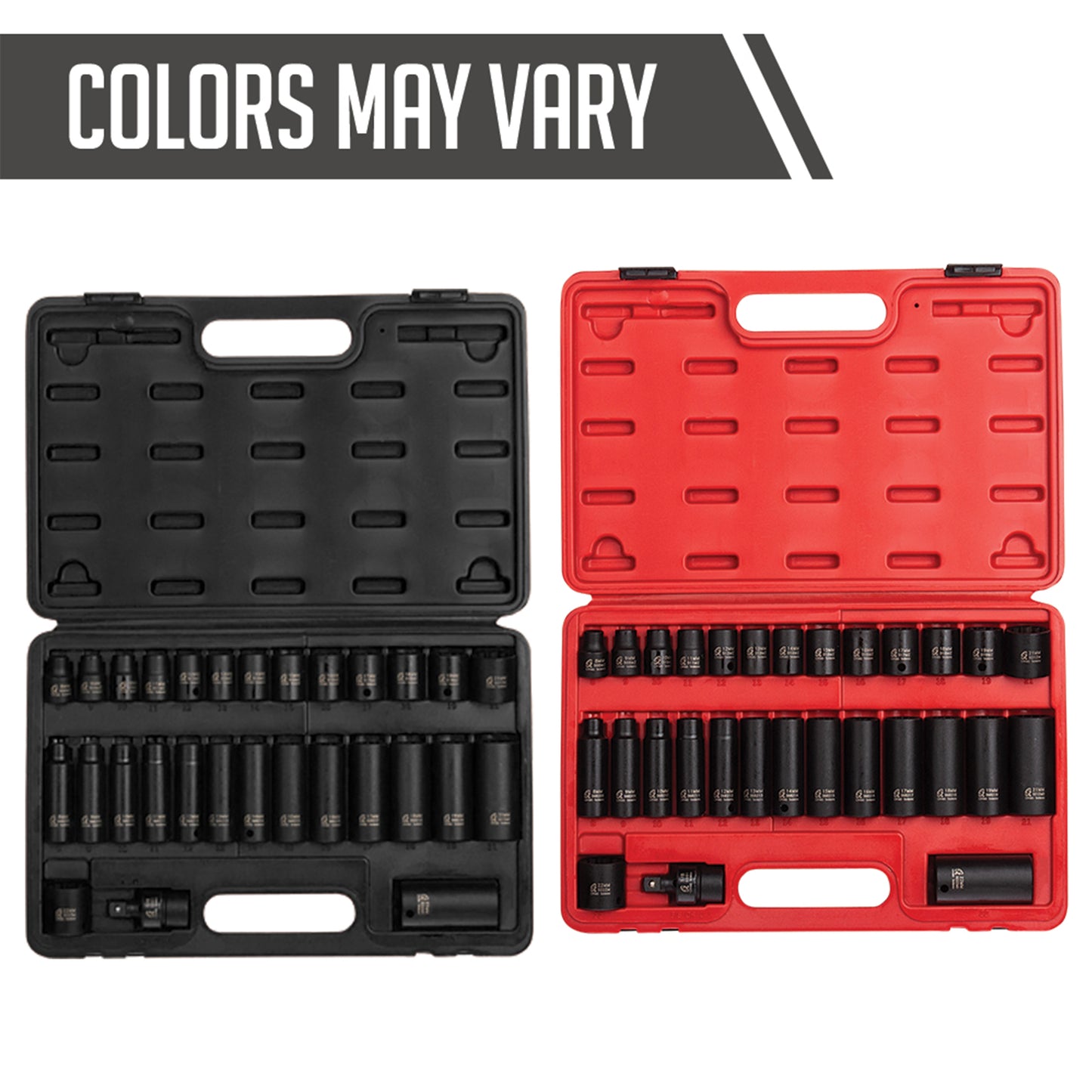 3/8" DRIVE METRIC 12 POINT STANDARD & DEEP 29-PIECE MASTER IMPACT SOCKET SET