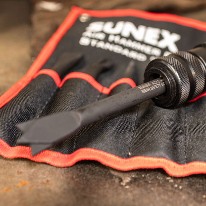 AIR HAMMER CHISEL STANDARD 10 PIECE SET IN PORTABLE TOOL ROLL