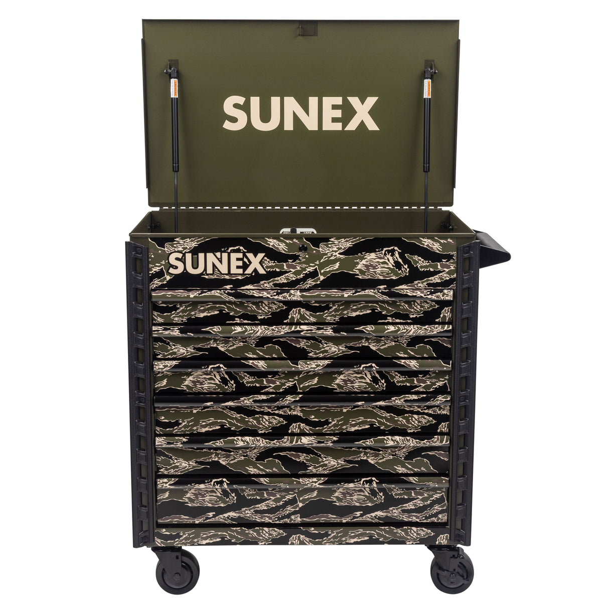 SHADOW TIGER CAMOUFLAGE – 39" 6 DRAWER PREMIUM SERVICE CART – OLIVE DRAB GREEN