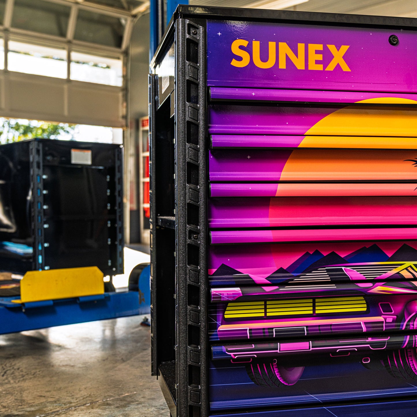 RETRO DESIGNED BLACK PREMIUM FULL DRAWER SERVICE CART - BLACK