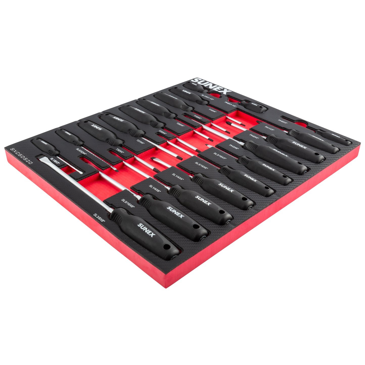 PHILLIPS®, SLOTTED & TORX® MAGNETIC 20 PIECE SCREWDRIVER SET IN EVA FOAM