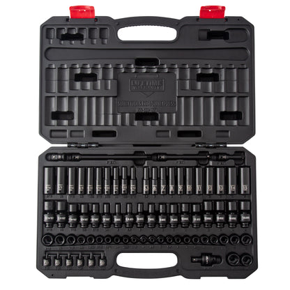 1/4" DRIVE SAE & METRIC 6 POINT STANDARD & DEEP WITH UNIVERSAL SOCKETS & STAR BIT 74-PIECE MASTER IMPACT SOCKET SET